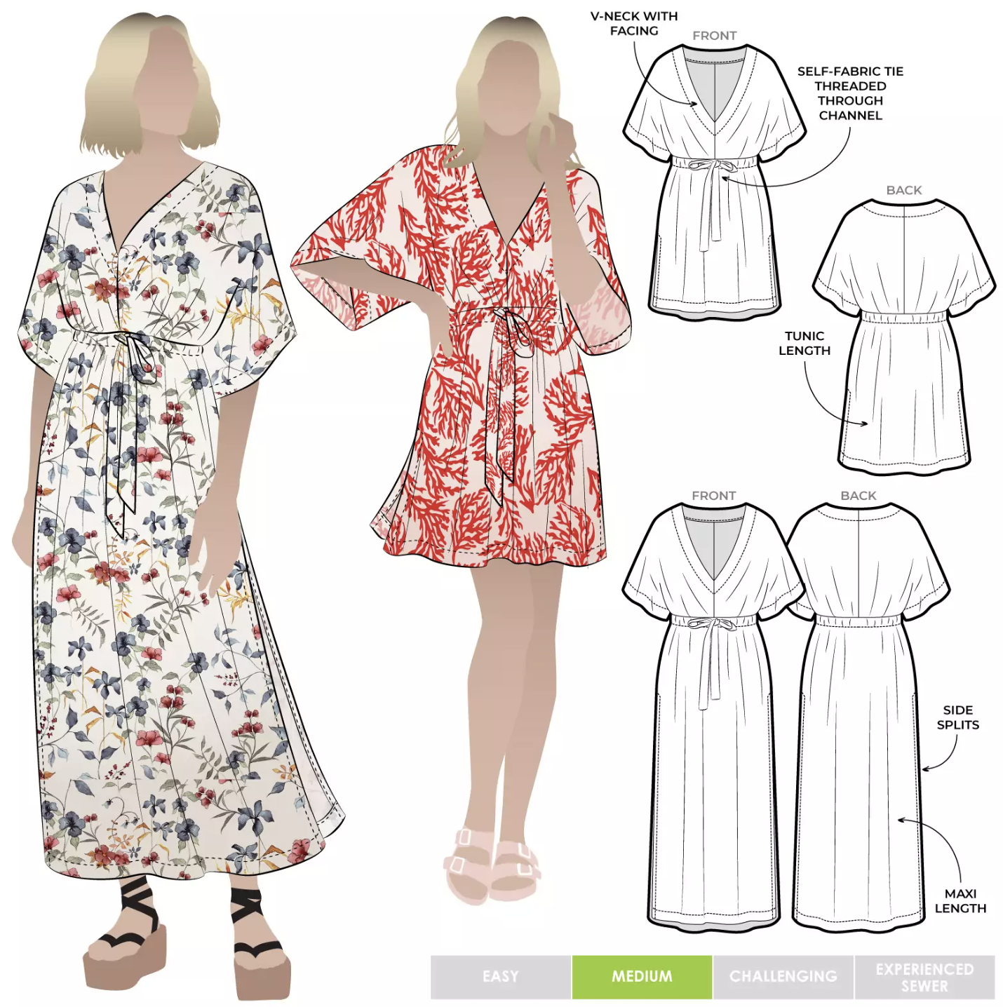 Style Arc Summer Cover Up Dress Paper Pattern 10-22 or 18-30